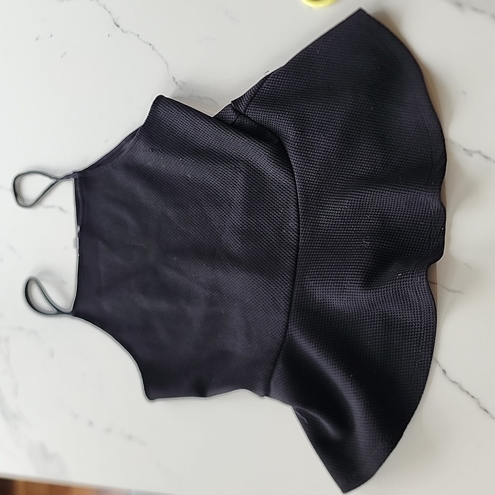 Peplum spaghetti strap top
